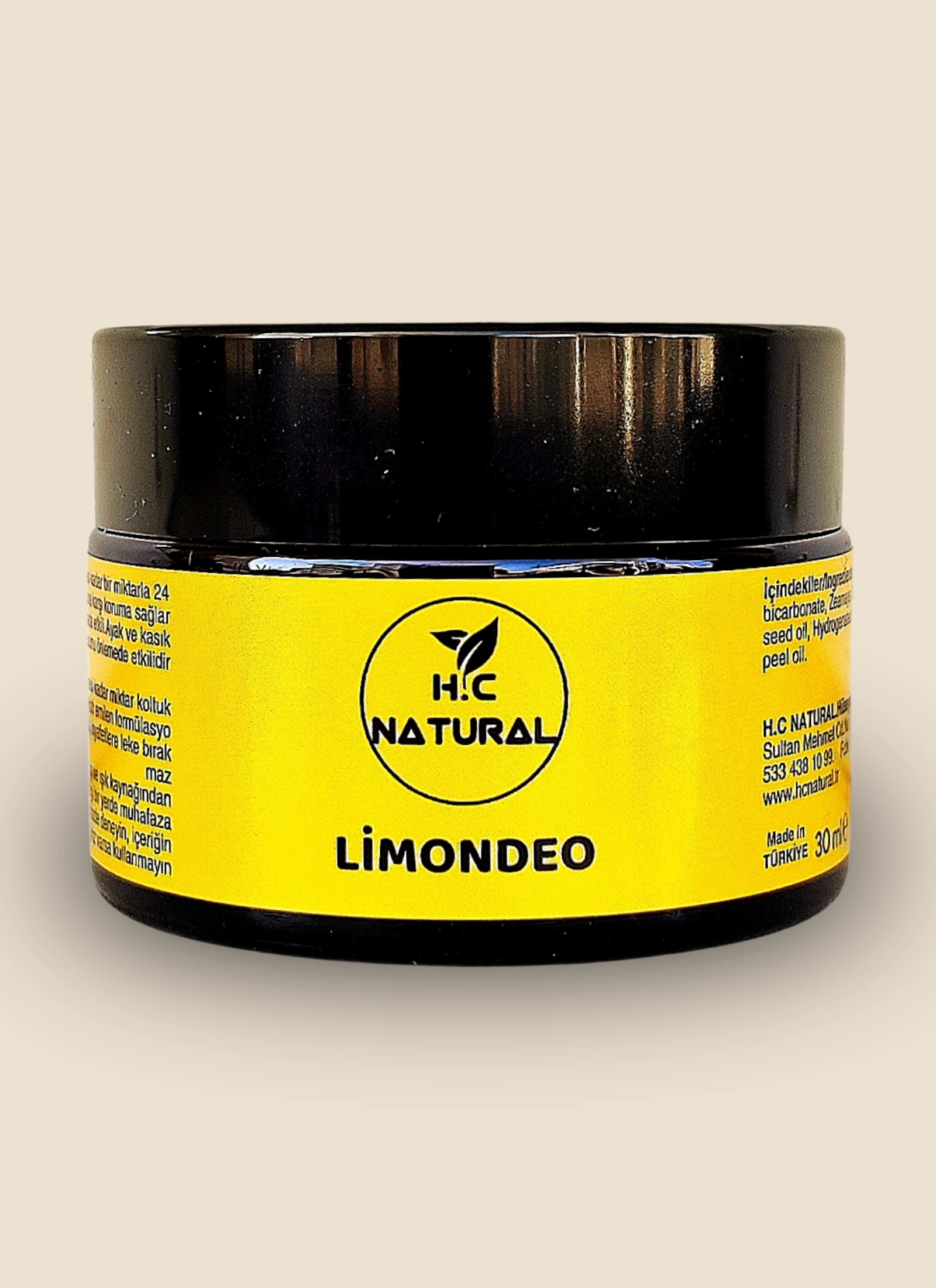 Doğal Krem Deodorant Limon