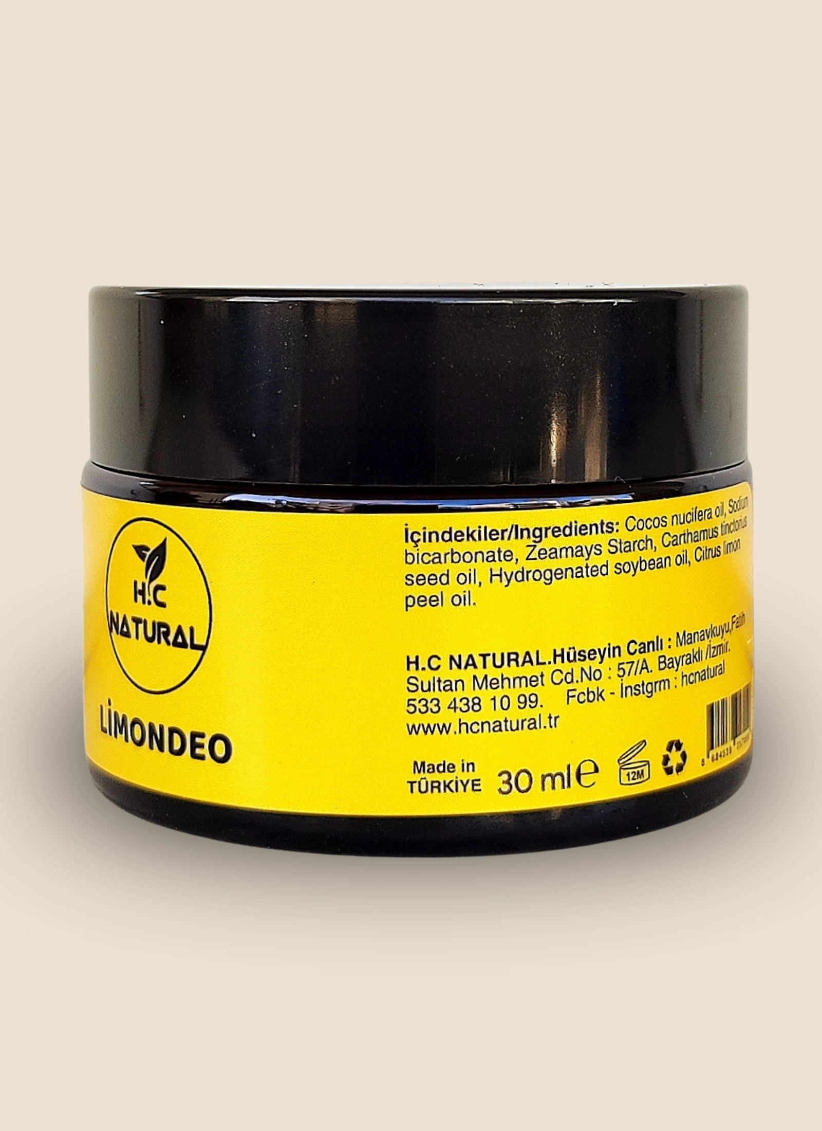 Doğal Krem Deodorant Limon